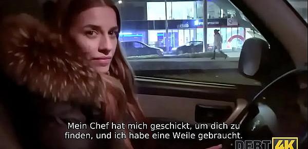DEBT4k. Cutie hat keine Angst vor riesigen Schwänzen, wenn es darum geht, Schulden zu bezahlen